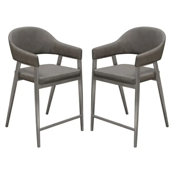 BM338770_4f9a5043-4d56-43db-ab68-1b3e685349d6 Arie Counter Height Chair Set of 2, Gray Faux Leather Seat and Back