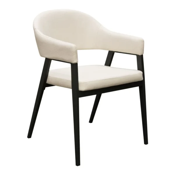 BM338804_2_5c2d32d5-c6b2-4caf-96b9-5d9d063ba14b Arie Dining Side Chair Set of 2, Cream White Polyester, Black Legs