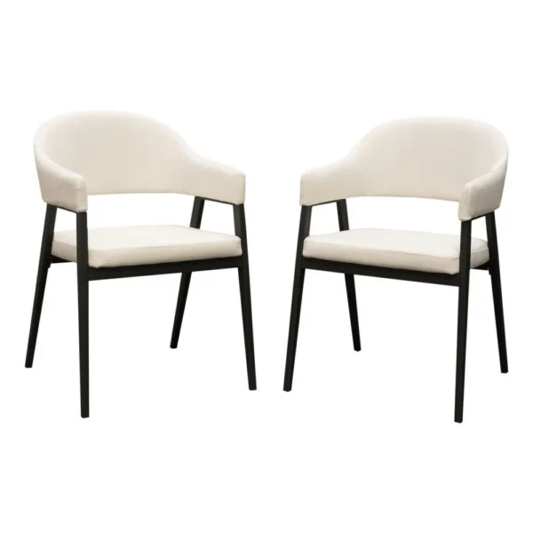BM338804_ca502ae4-1cc8-49d3-a7ea-9247e28e0c4f Arie Dining Side Chair Set of 2, Cream White Polyester, Black Legs