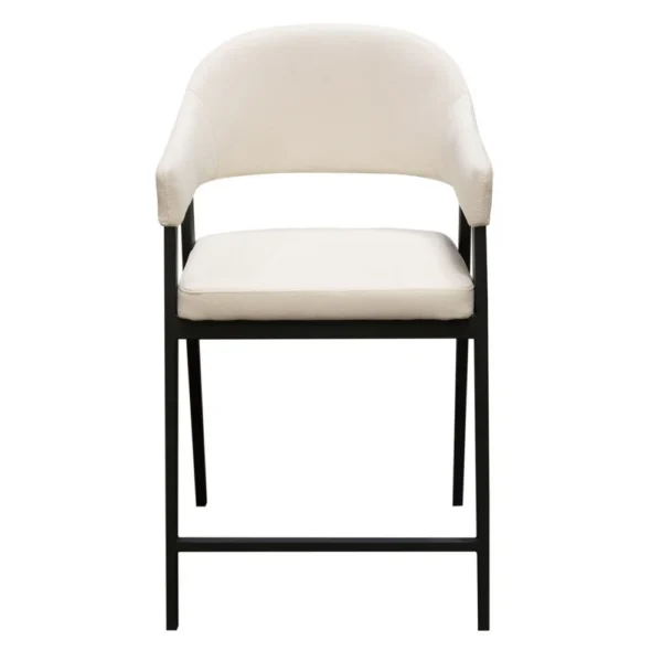 BM338805_1_a63e059d-8789-4d08-856a-4d9130a27526 Arie Counter Height Chair Set of 2, Cream White Polyester, Black Legs
