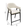 BM338805_4_e816ce37-40f0-4713-8d34-61bf353ab558 Arie Counter Height Chair Set of 2, Cream White Polyester, Black Legs