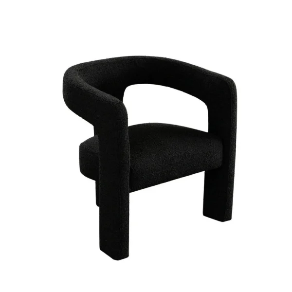 BM338826_5be8be19-f1e9-4fa3-bd7e-6b1e7a59c41a Gely Dining Accent Chair, Open Curved Back w Tripod Base, Black Boucle