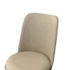 BM339201_2_d54c5ead-b14f-4d18-9d89-454aace4a52d Relli Side Dining Chair Set of 2, Silver Metal, Taupe Faux Leather Round Seats