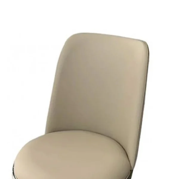 BM339201_2_d54c5ead-b14f-4d18-9d89-454aace4a52d Relli Side Dining Chair Set of 2, Silver Metal, Taupe Faux Leather Round Seats