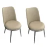 BM339201_3d4ae4d7-ce9a-42c6-8940-60e258b7f467 Relli Side Dining Chair Set of 2, Silver Metal, Taupe Faux Leather Round Seats
