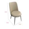 BM339201_4_2053b89f-6496-4071-b399-0a5988564f37 Relli Side Dining Chair Set of 2, Silver Metal, Taupe Faux Leather Round Seats