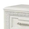 Miamy Nightstand, USB, 2 Drawers, Cream White Wood, 29 Inch