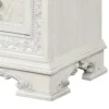 Miamy Nightstand, USB, 2 Drawers, Cream White Wood, 29 Inch