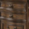 Leova Nightstand, 2 Drawers, USB A-C, 31 Inch Dark Brown Wood