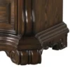 Leova Nightstand, 2 Drawers, USB A-C, 31 Inch Dark Brown Wood
