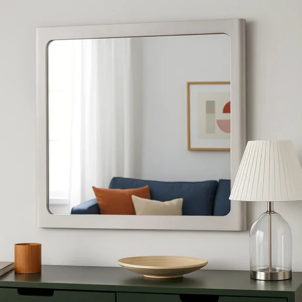 BM339242_5 Thorne Dresser Mirror, 40 Inch White Oak Rubberwood, Beveled Edge