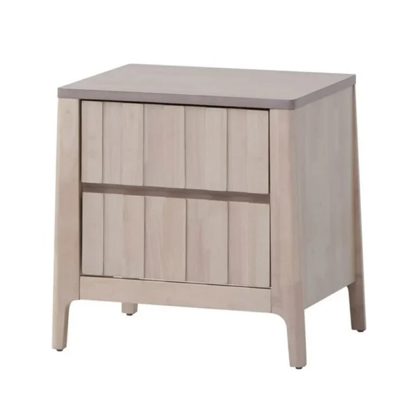 BM339274_05050dd4-24fa-433a-8d95-aba5f7e7aab2 Vasu Nightstand, 2 Drawers, White Wash Solid Rubberwood, 21 Inch