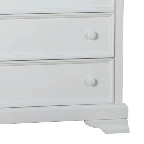 BM339275_3_c59d88d7-1693-429b-9746-7adf9161c7aa Toli Tall Dresser Chest, 5 Drawers w Round Knobs, White Solid Hardwood
