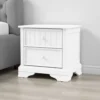 BM339277_5_61a0025f-8e25-45af-bd45-4800025fa4c0 Toli Nightstand 2 Drawers w Round Knobs, White Solid Hardwood, 24 Inch