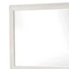 Loji 48 Inch Dresser Mirror, Weathered Gray Frame, Solid Rubberwood
