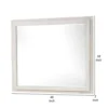 Loji 48 Inch Dresser Mirror, Weathered Gray Frame, Solid Rubberwood