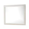 Loji 48 Inch Dresser Mirror, Weathered Gray Frame, Solid Rubberwood