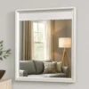 BM339299_5 Broy 40 Inch Dresser Mirror, Champagne Gray Wood, Rounded Edges