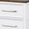 BM339307_1_e8869526-27d8-411e-9b60-7ae947cf604a Tela Nightstand, 2 Drawers, Metal Handles, 25 Inch, White Pinewood