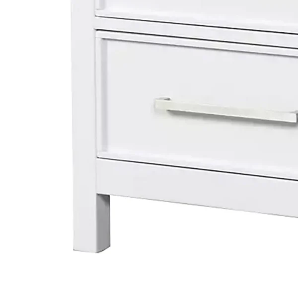 BM339307_3_6484f94e-675c-44ce-a640-5ef17d02a0c4 Tela Nightstand, 2 Drawers, Metal Handles, 25 Inch, White Pinewood