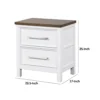 BM339307_4_a93f8a3b-7eb6-44a3-8a6c-a769c93e36a6 Tela Nightstand, 2 Drawers, Metal Handles, 25 Inch, White Pinewood