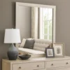 BM339310_5 Hyao Dresser Mirror, White Wash Veneer, 38 Inch Square Frame