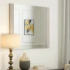 BM339314_5 Nomi Dresser Mirror, 44 Inch White Wash Rectangular Wood Frame