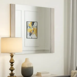 BM339314_5 Nomi Dresser Mirror, 44 Inch White Wash Rectangular Wood Frame