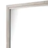 Miot Dresser Mirror, 39 Inch Square Wood Frame, White Wash