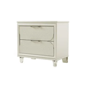 BM339320_5e7565d0-f191-424d-a7fe-c2f391c96d1a Zema Nightstand, 2 Drawers w Acrylic Handles, Silver Rubberwood, 30 Inch