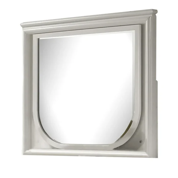 BM339322_68735a4e-7da7-4ef4-9867-6b0f812fc126 Dima Dresser Mirror, 38 Inch, White Rubberwood, Embossed Panels w LED