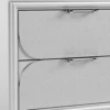 BM339323_1_45921ca8-2dd6-4563-8840-e488198b3412 Dima Nightstand, 2 Drawers w Acrylic Handles, White Rubberwood, 24 Inch