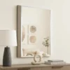 BM339326_5 Suni Dresser Mirror, 40 Inch, Sleek Light Taupe Wood, Frameless Design