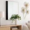 BM339330_5 Suni Dresser Mirror, 40 Inch, Sleek Piano Black Wood, Frameless Design