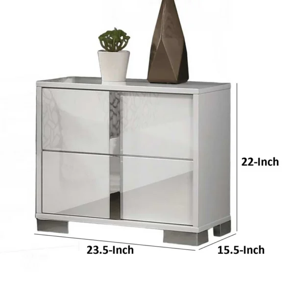 BM339335_4_3971d54c-36a7-49c2-9f5c-67eb5ee512c0 Suni Nightstand, Glossy White Wood with UV Finish, 2 Drawers, 24 Inch