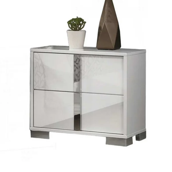 BM339335_ef17ac33-1993-4791-8b69-b9484fb65097 Suni Nightstand, Glossy White Wood with UV Finish, 2 Drawers, 24 Inch
