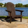 BM339338_7 Geli Outdoor Adirondack Chair, Slatted Back, Weathered Gray Wood