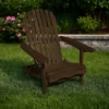 BM339338_9 Geli Outdoor Adirondack Chair, Slatted Back, Weathered Gray Wood