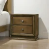 BM339409_5 Rouk 24 Inch 2 Drawer Nightstand, Transitional, Walnut Brown Solid Wood