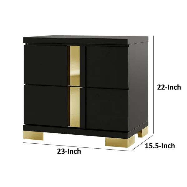 BM339413_4_650c1905-6205-4420-a5f6-370cc9c24bf6 Yoki Nightstand, 2 Drawers, Modern Glam Black and Gold, 23 Inch