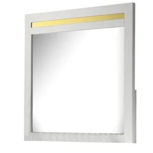BM339416_1750cb0d-c77b-4695-a2cb-ae2ab1ca0f29 Yoki 41 Inch Dresser Mirror, Modern Glam White with Gold Acrylic Accents