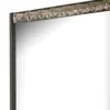 Zara 36x40 Dresser Mirror, Rectangular, Chrome Geo Molding, Ash Gray