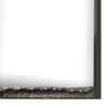 Zara 36x40 Dresser Mirror, Rectangular, Chrome Geo Molding, Ash Gray