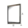 Zara 36x40 Dresser Mirror, Rectangular, Chrome Geo Molding, Ash Gray