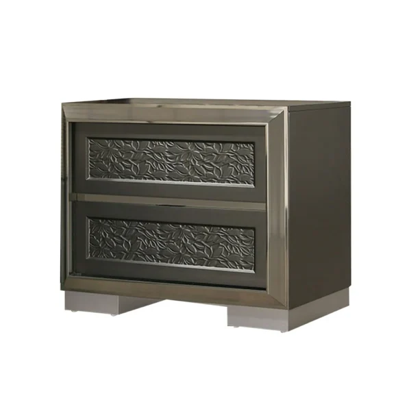 BM339421_63efc5db-84d4-4a4e-ad32-fb965a9753f9 Levi Nightstand, 2 Leaf Molded Framed Drawers, Dark Gray