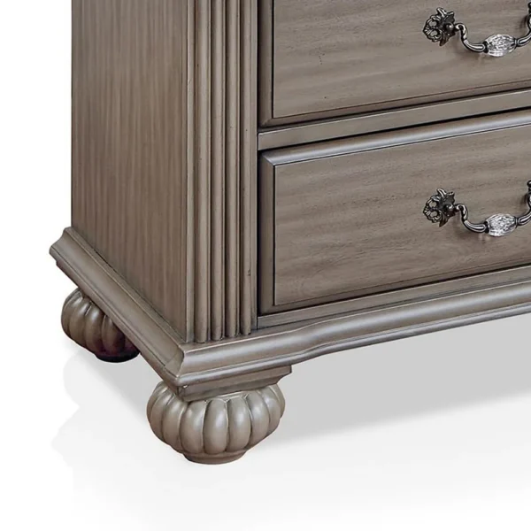 BM339442_3_961eabec-a0e9-4dc6-9a56-07989cf9841e Recus Classic Nightstand with 3 Drawers, Acrylic Accents, Gray Solid Wood
