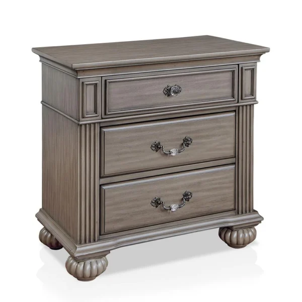 BM339442_835c6a5c-66c8-48db-905f-638a942dce2e Recus Classic Nightstand with 3 Drawers, Acrylic Accents, Gray Solid Wood