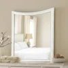 BM339448_5 Kiki Dresser Mirror, Curved Crown Molded Details, White Solid Wood