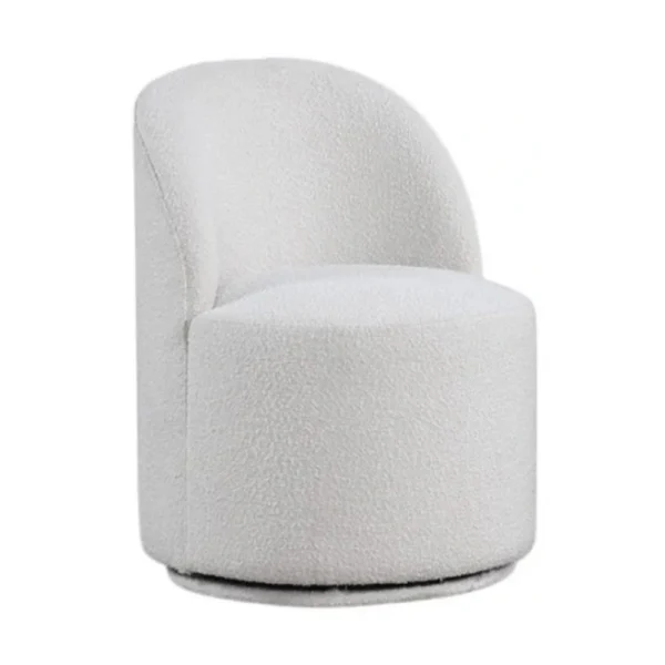 BM339463_2ddc8480-c5ee-4fba-bc6e-248b5ffb1400 Ager Side Dining Swivel Chair, Curved Barrel Style, White Boucle Chenille