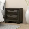 BM339480_5 Fema Nightstand, 2 Bevel Drawers, Nickel Handles, Espresso Brown Wood